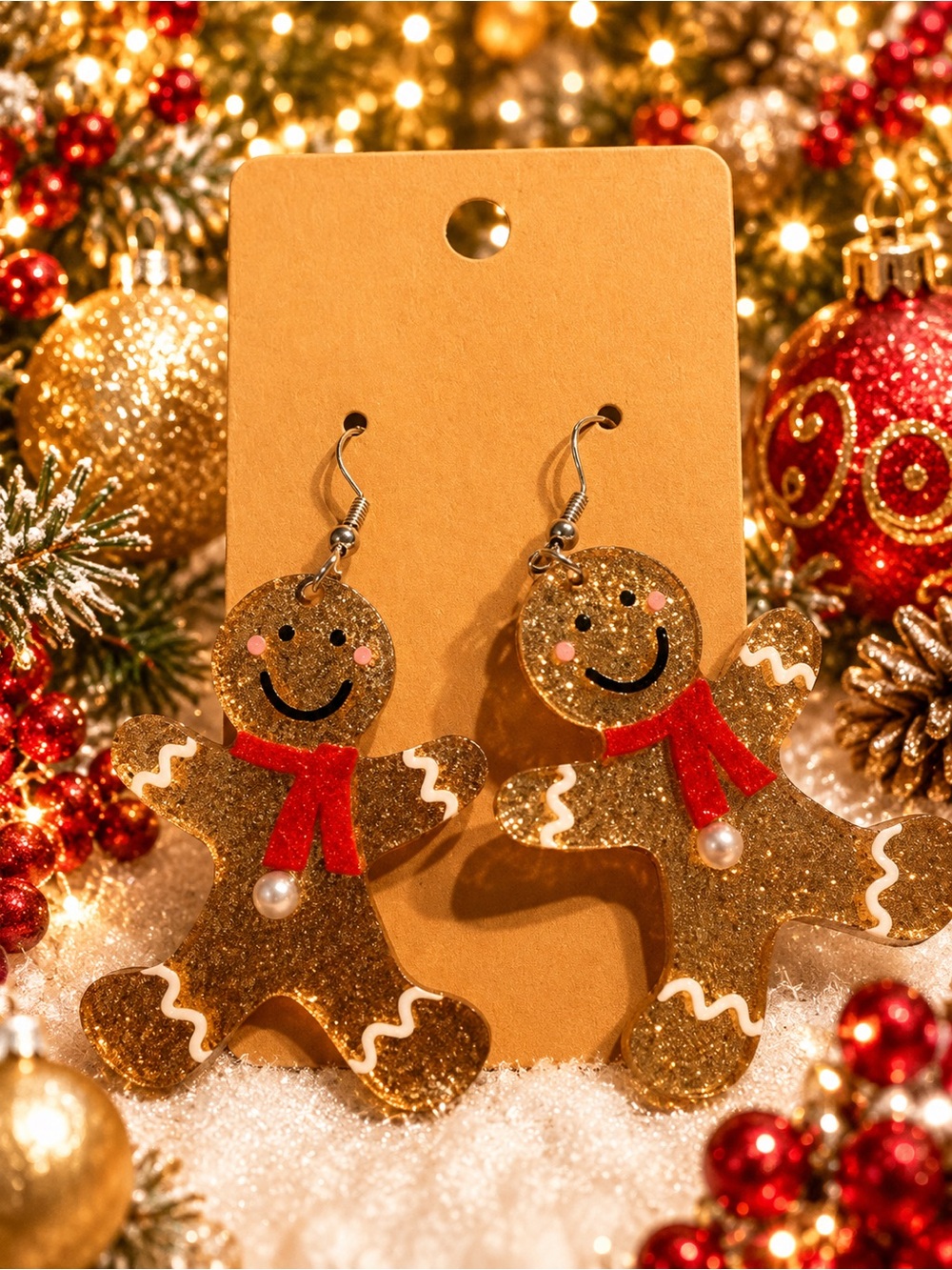 Gingerbread Guy Earrings
